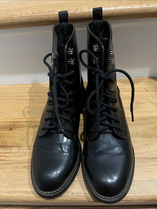 Forever 21 Shoes - Forever 21 Black Lace-Up Ankle Combat Boots